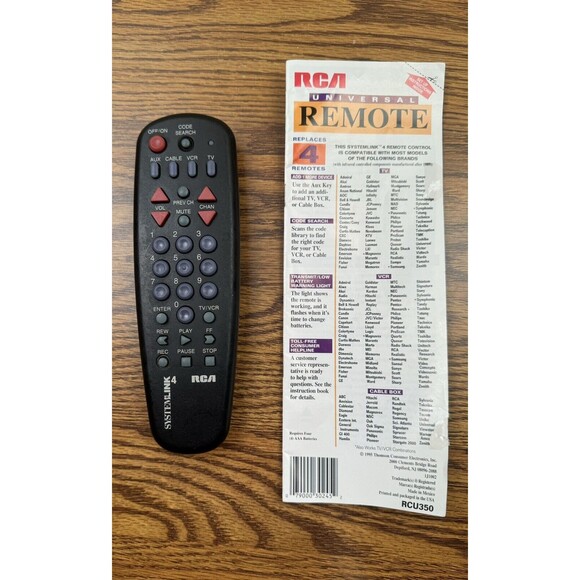 RCA Systemlink‎ 4 X-Video Remote - Picture 1 of 6